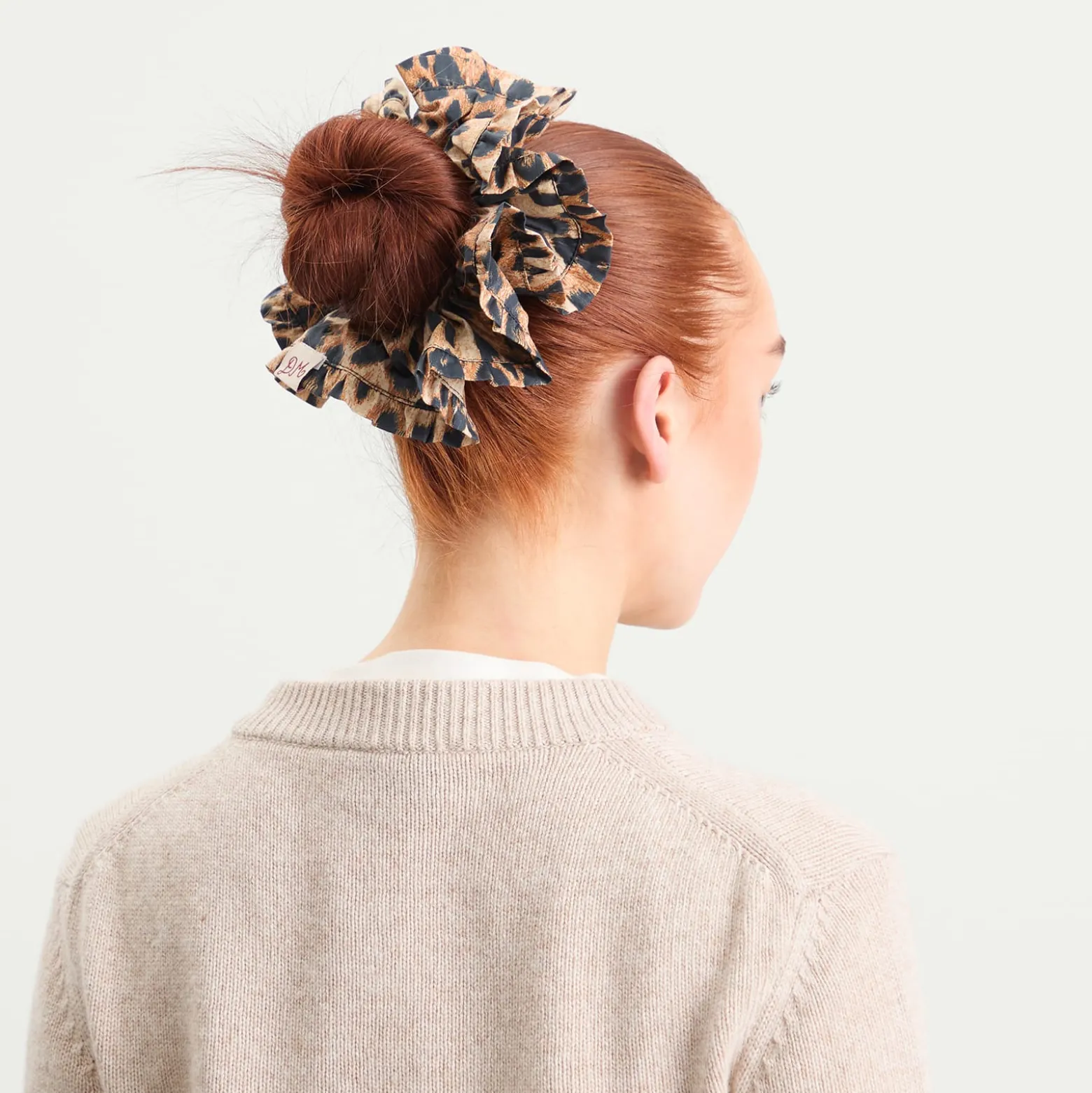Damson Madder Frill Edge Scrunchie