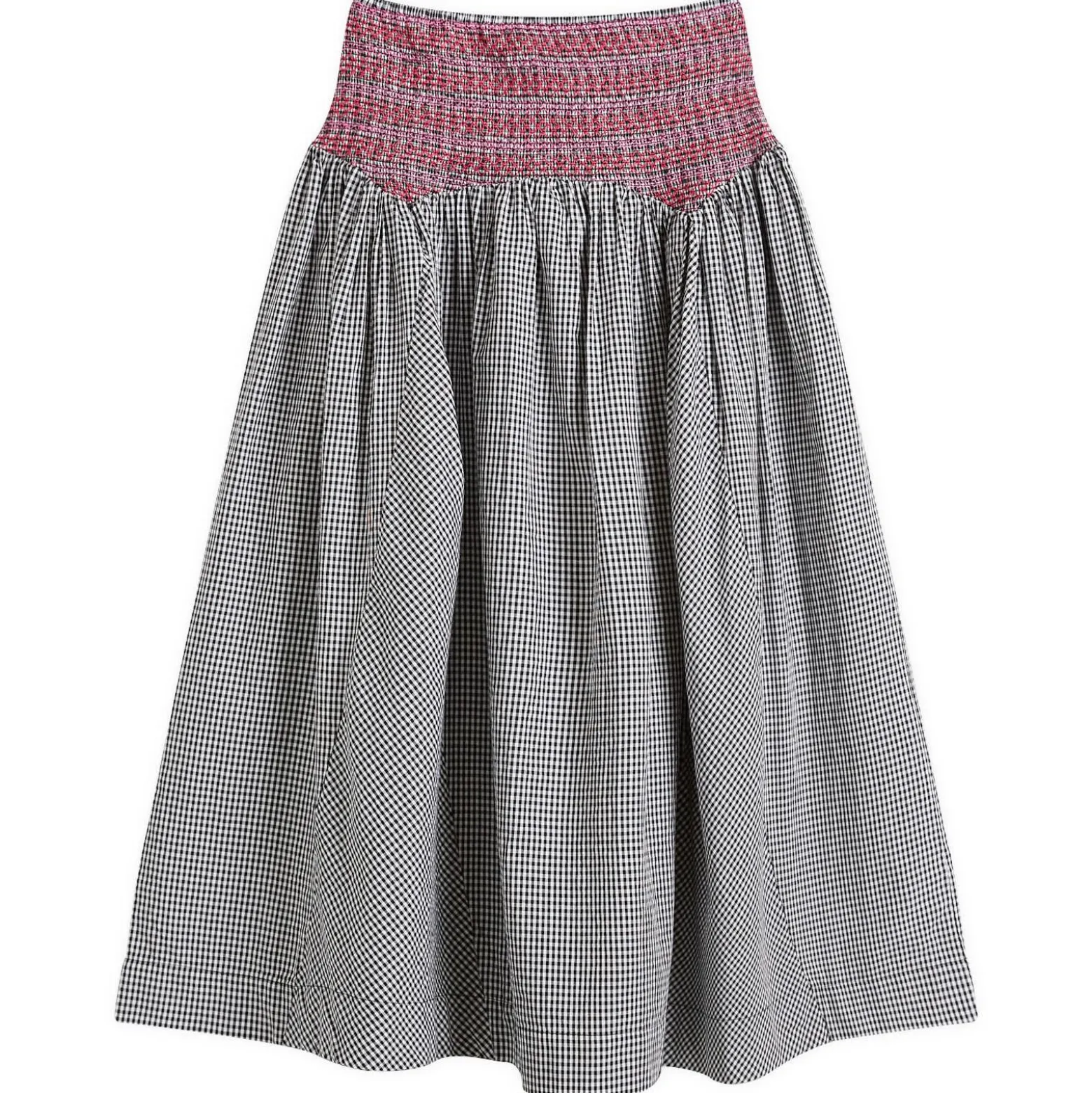 Damson Madder Layla Godet Midi Skirt