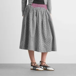 Damson Madder Layla Godet Midi Skirt
