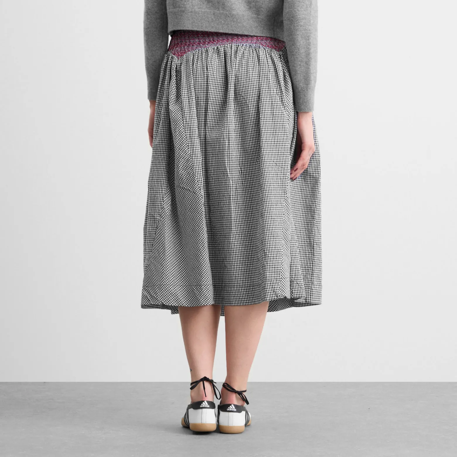 Damson Madder Layla Godet Midi Skirt