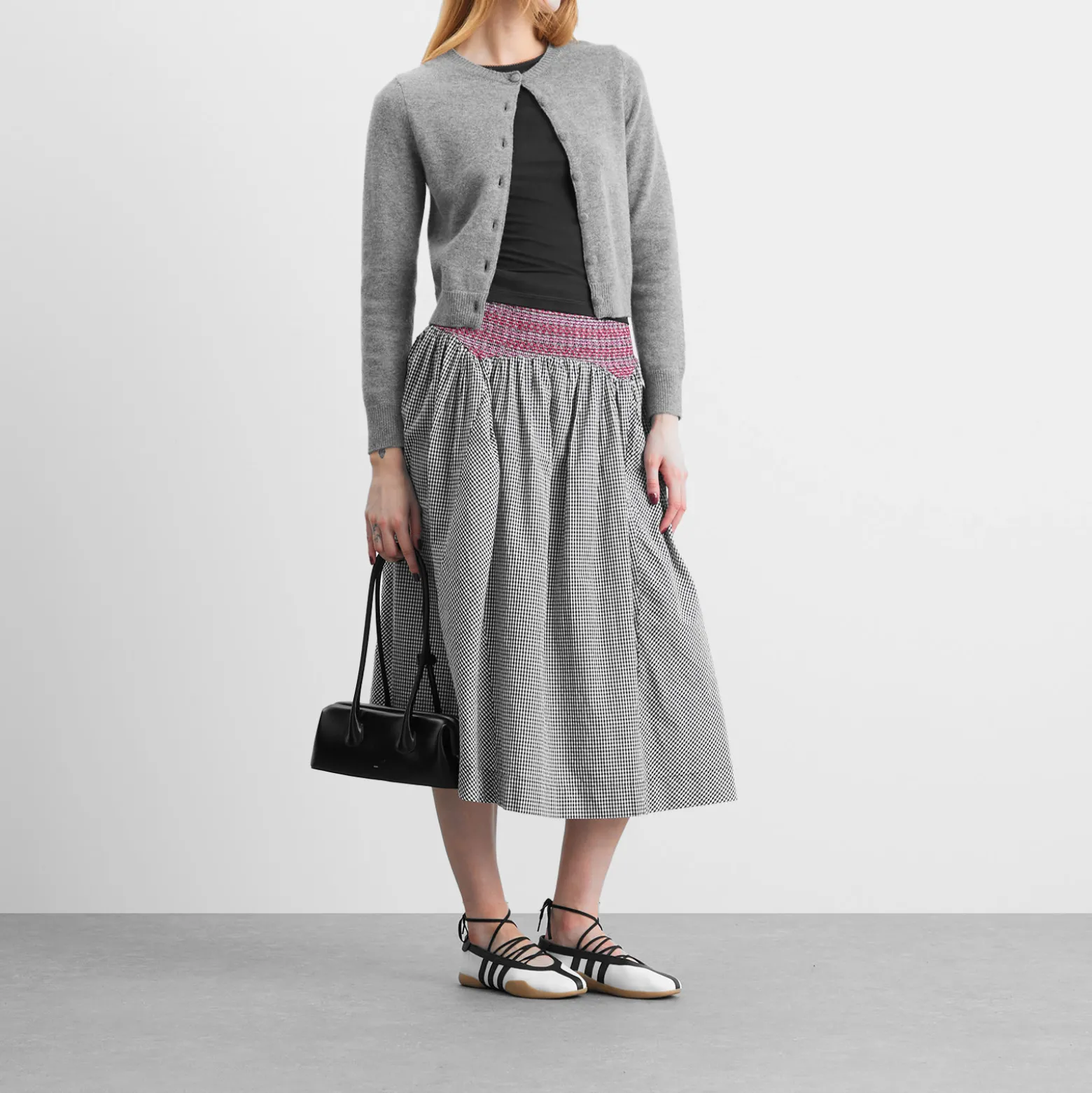 Damson Madder Layla Godet Midi Skirt