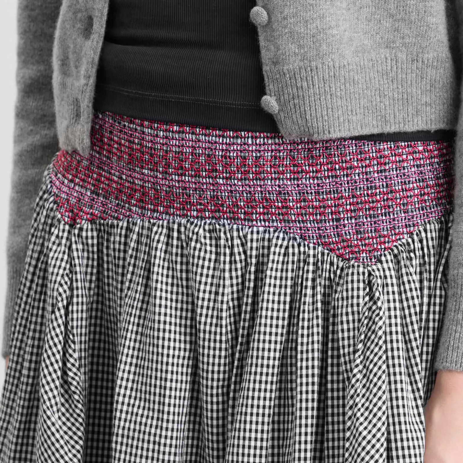 Damson Madder Layla Godet Midi Skirt