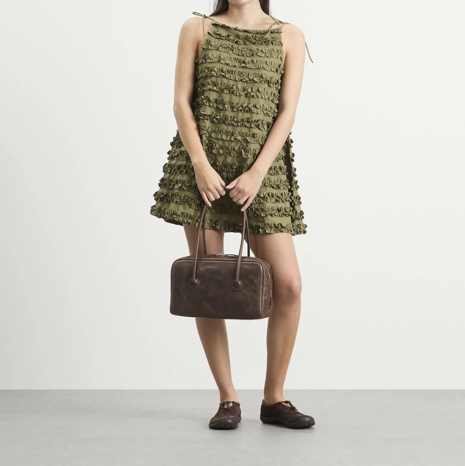 Damson Madder Leili Ruffle Mini Dress