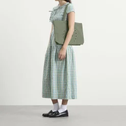 Damson Madder Raine Swirly Eyelet Tote Bag - Mint