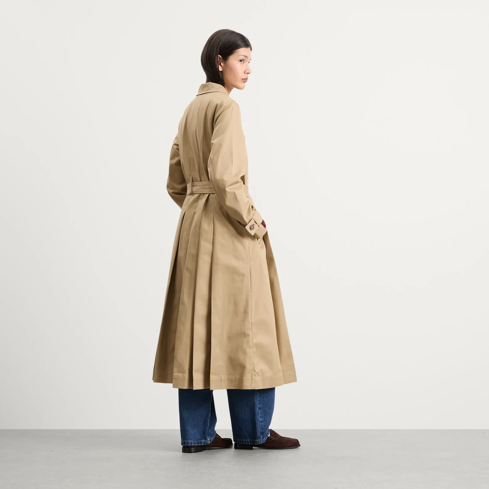 Damson Madder Sofia Pleated Trench Coat
