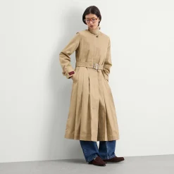 Damson Madder Sofia Pleated Trench Coat