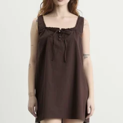 Deiji Studios Button Frill Mini Dress