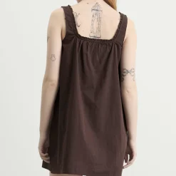 Deiji Studios Button Frill Mini Dress