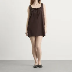 Deiji Studios Button Frill Mini Dress