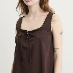 Deiji Studios Button Frill Mini Dress