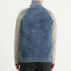Diesel Indigo Knit Zip Cardigan