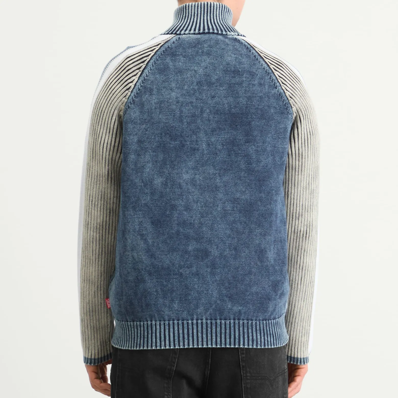 Diesel Indigo Knit Zip Cardigan