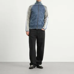 Diesel Indigo Knit Zip Cardigan