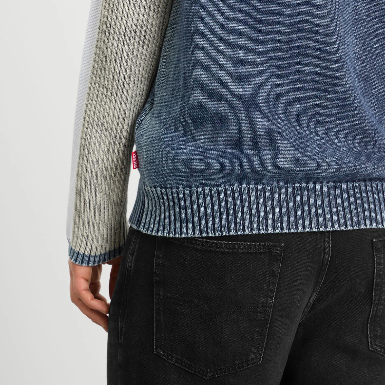 Diesel Indigo Knit Zip Cardigan