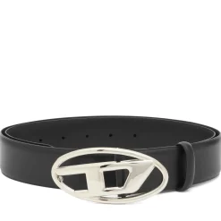 Diesel Logo Buckle Leather Belt