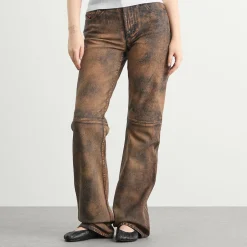 Diesel L-Ysa Camouflage Leather Trousers