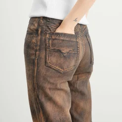 Diesel L-Ysa Camouflage Leather Trousers