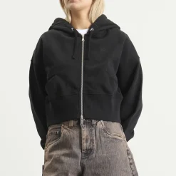 Dime Cropped Zip Hoodie