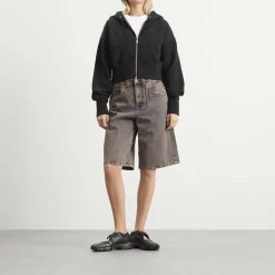 Dime Cropped Zip Hoodie