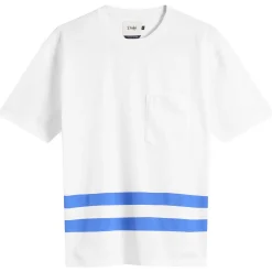 Drake's Printed Stripe Pocket T-Shirt