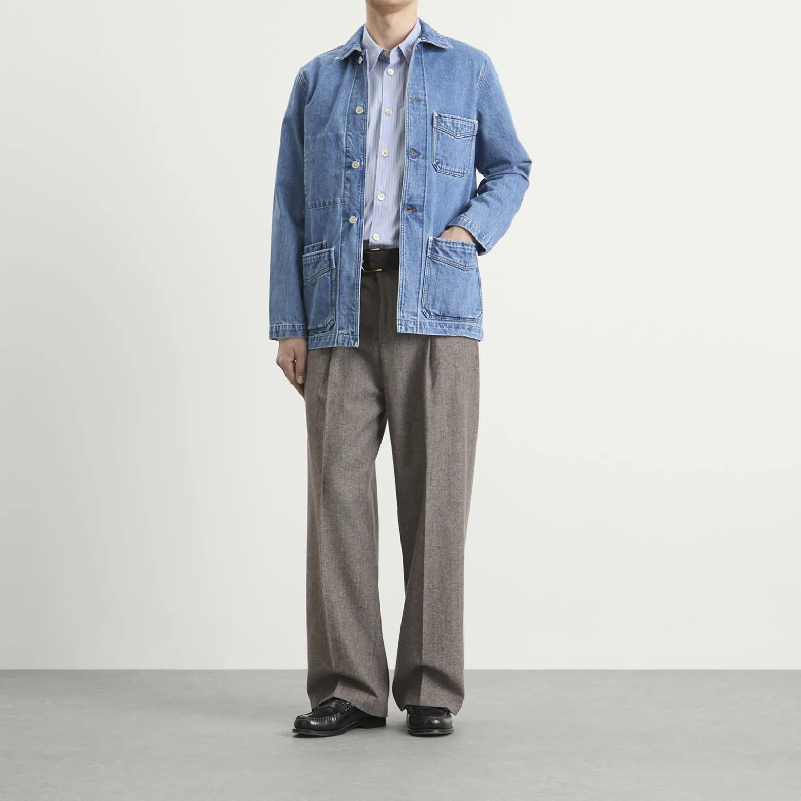 Drake's Selvedge Denim Chore Jacket