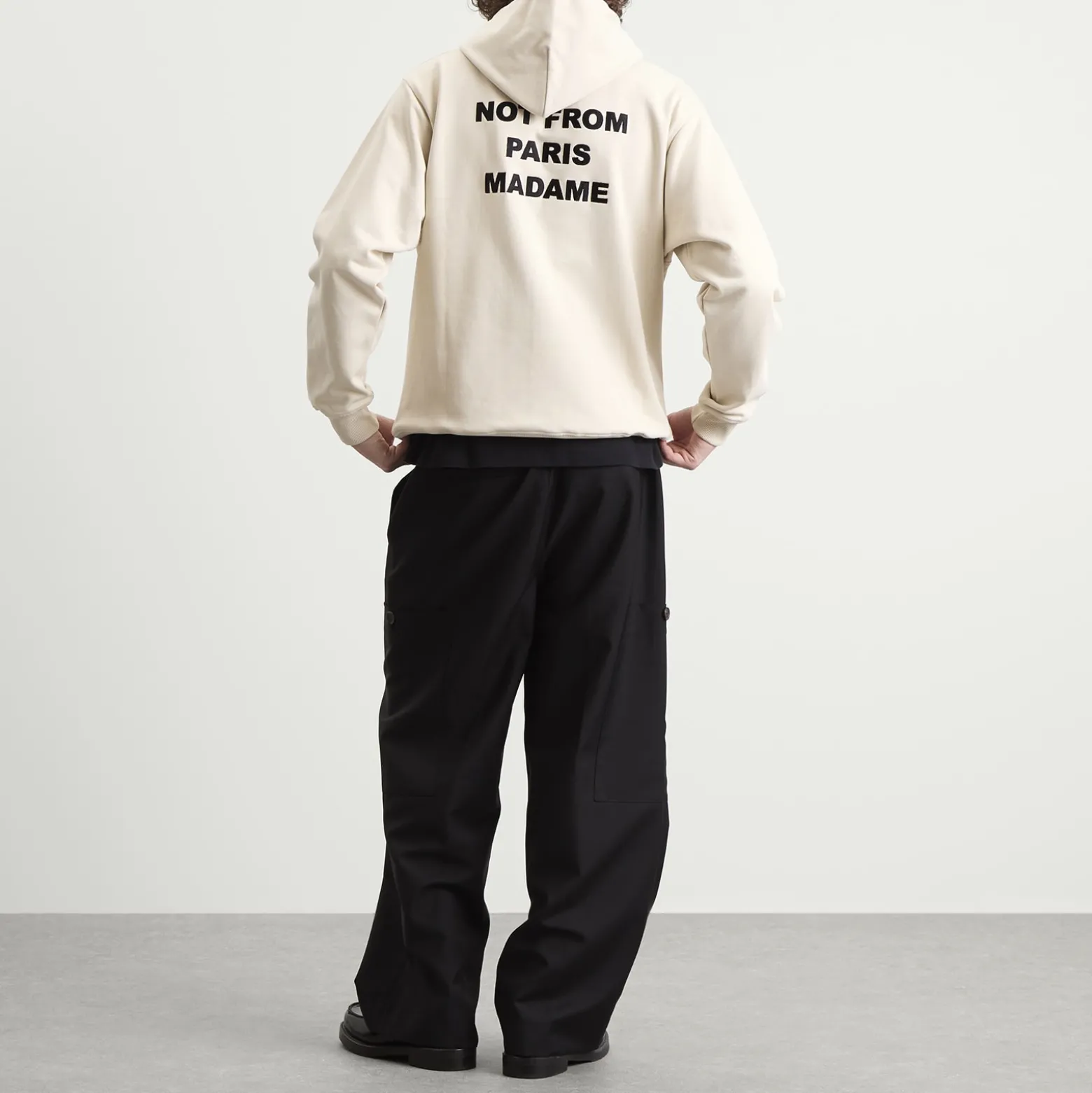 Drôle de Monsieur Not From Paris Madame Slogan Hoodie