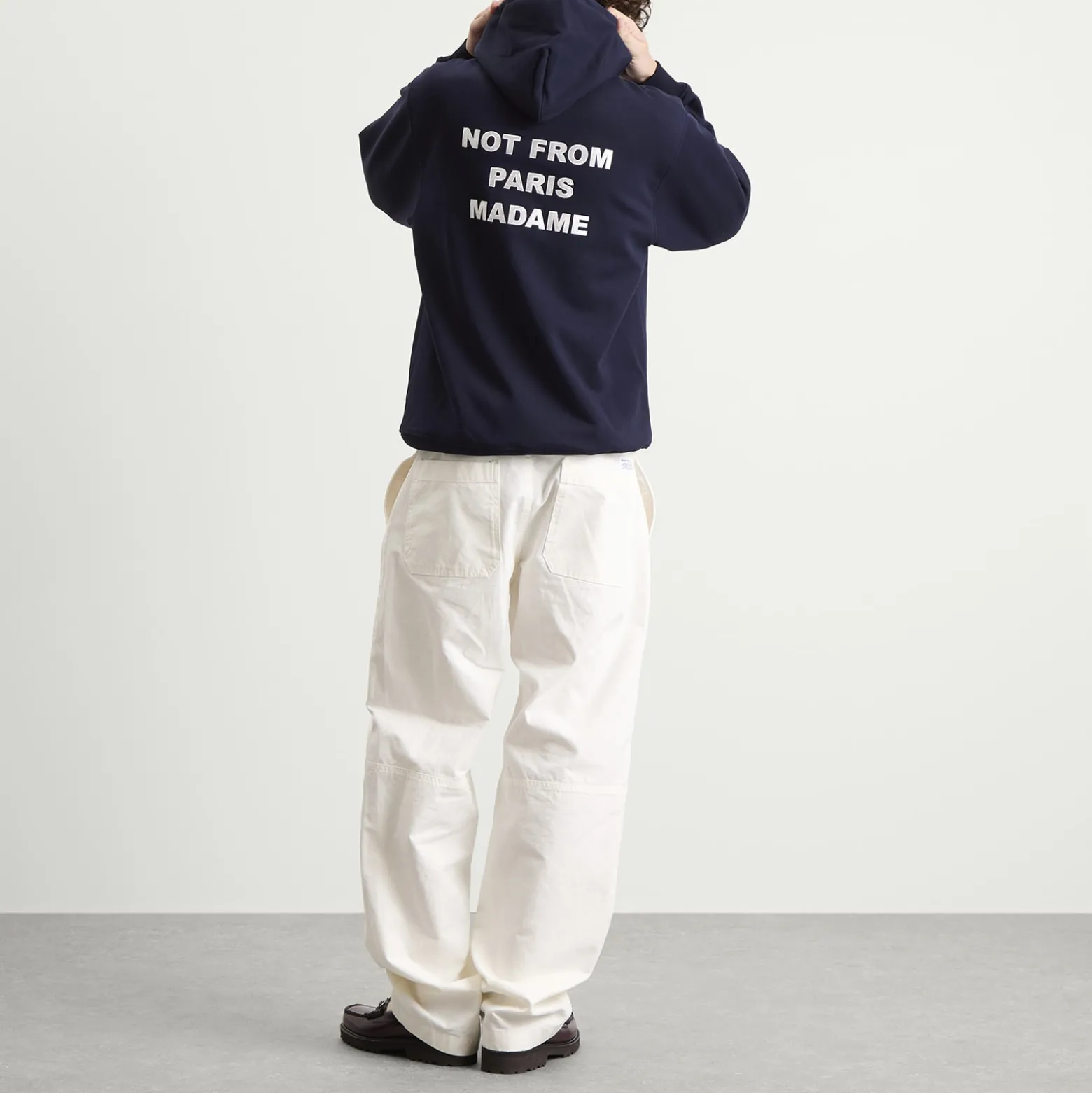 Drôle de Monsieur Not From Paris Madame Slogan Hoodie