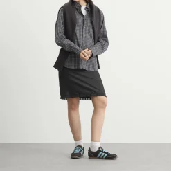 Dunst H-Line Laced Midi Skirt