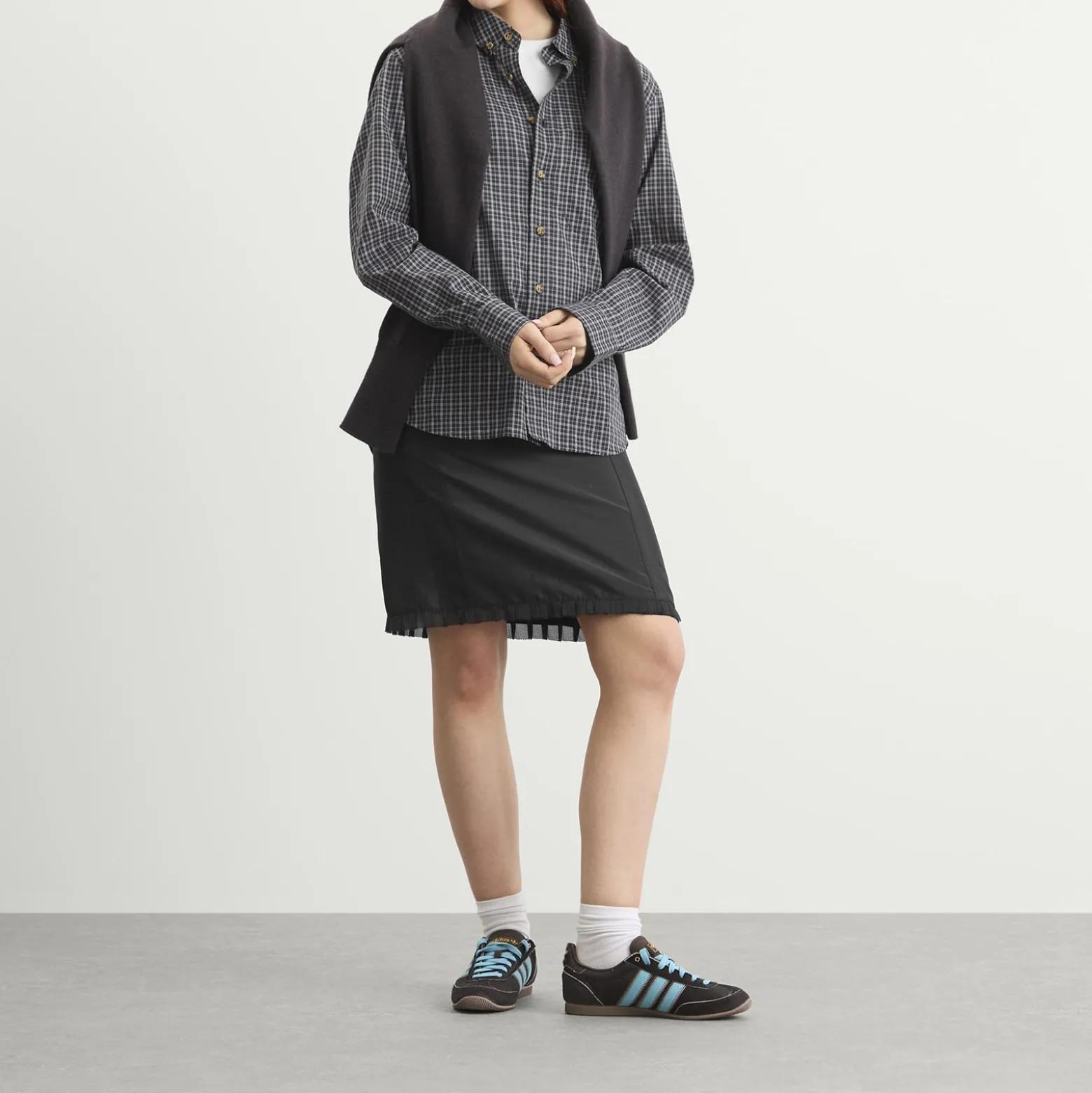 Dunst H-Line Laced Midi Skirt
