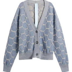 EBiT Honeycomb Knit Cardigan