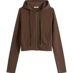 Entire Studios Lightweight Crop Zip-Up Hoodie