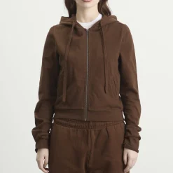 Entire Studios Lightweight Crop Zip-Up Hoodie