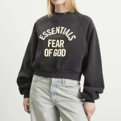Fear of God ESSENTIALS Campus 90'S Cropped Raglan Crewneck