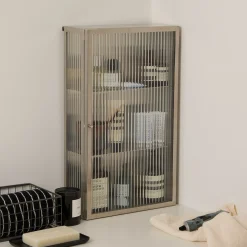 ferm LIVING Haze Wall Cabinet - Reeded Glass