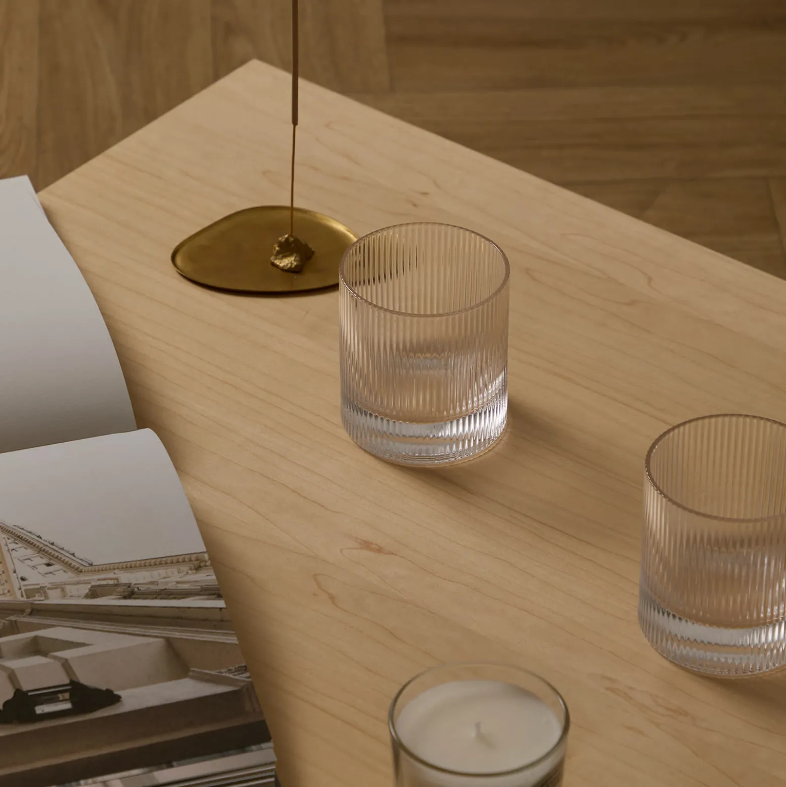 ferm LIVING Ripple Tumbler Glasses - Set of 2