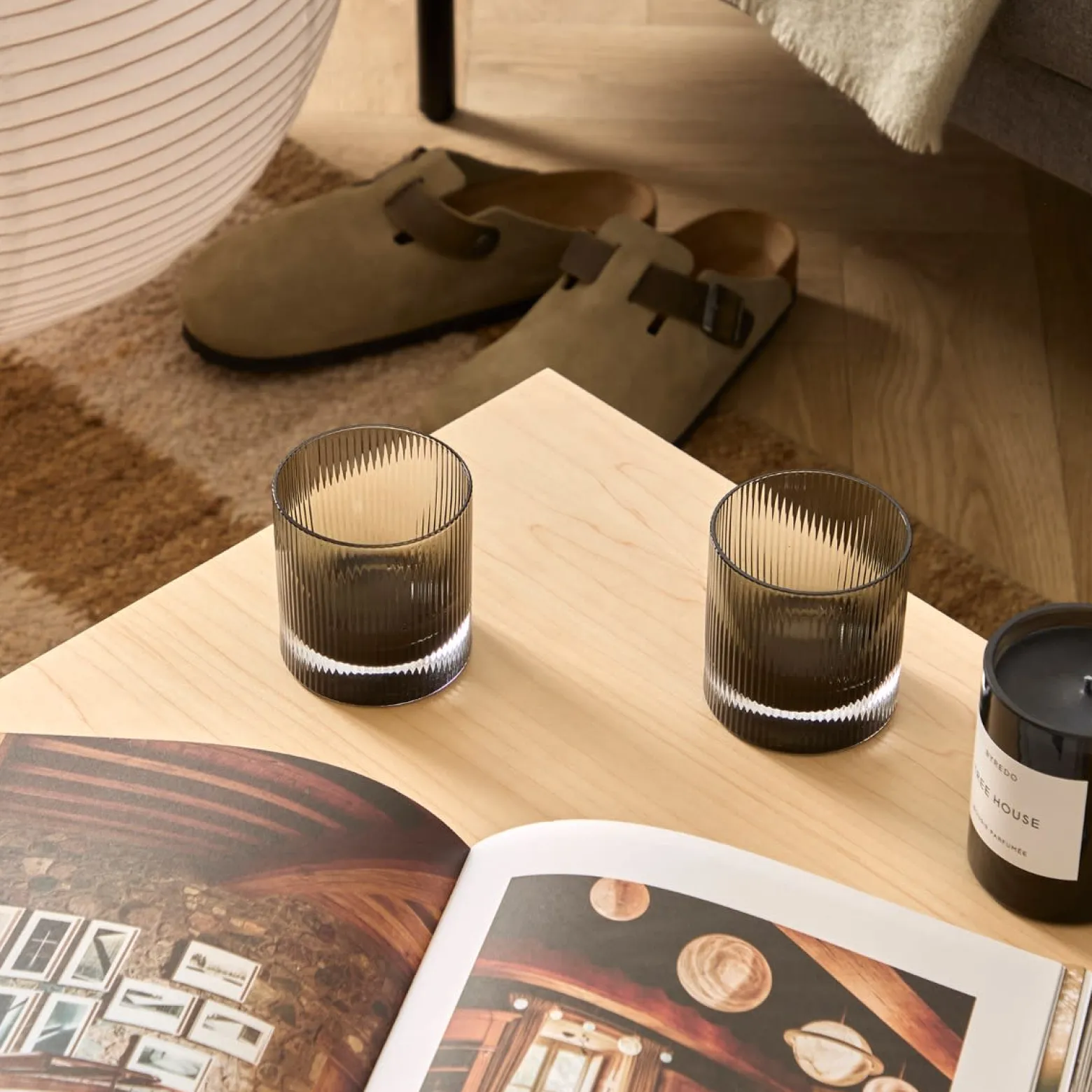 ferm LIVING Ripple Tumbler Glasses - Set of 2
