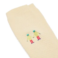 Folk Embroidery Waffle Socks