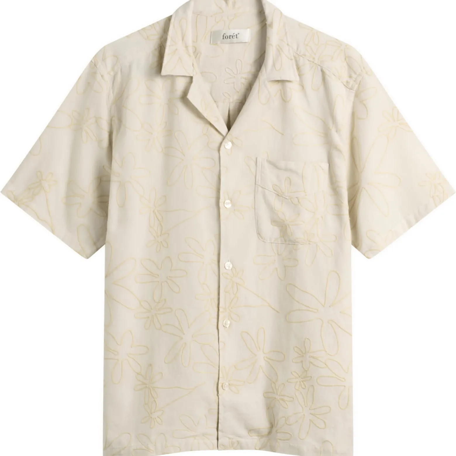 Foret Peer Embroidery Regular Fit Ss Shirt