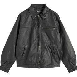 FrizmWORKS Destroyed Cowhide Leather Jacket