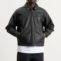 FrizmWORKS Destroyed Cowhide Leather Jacket