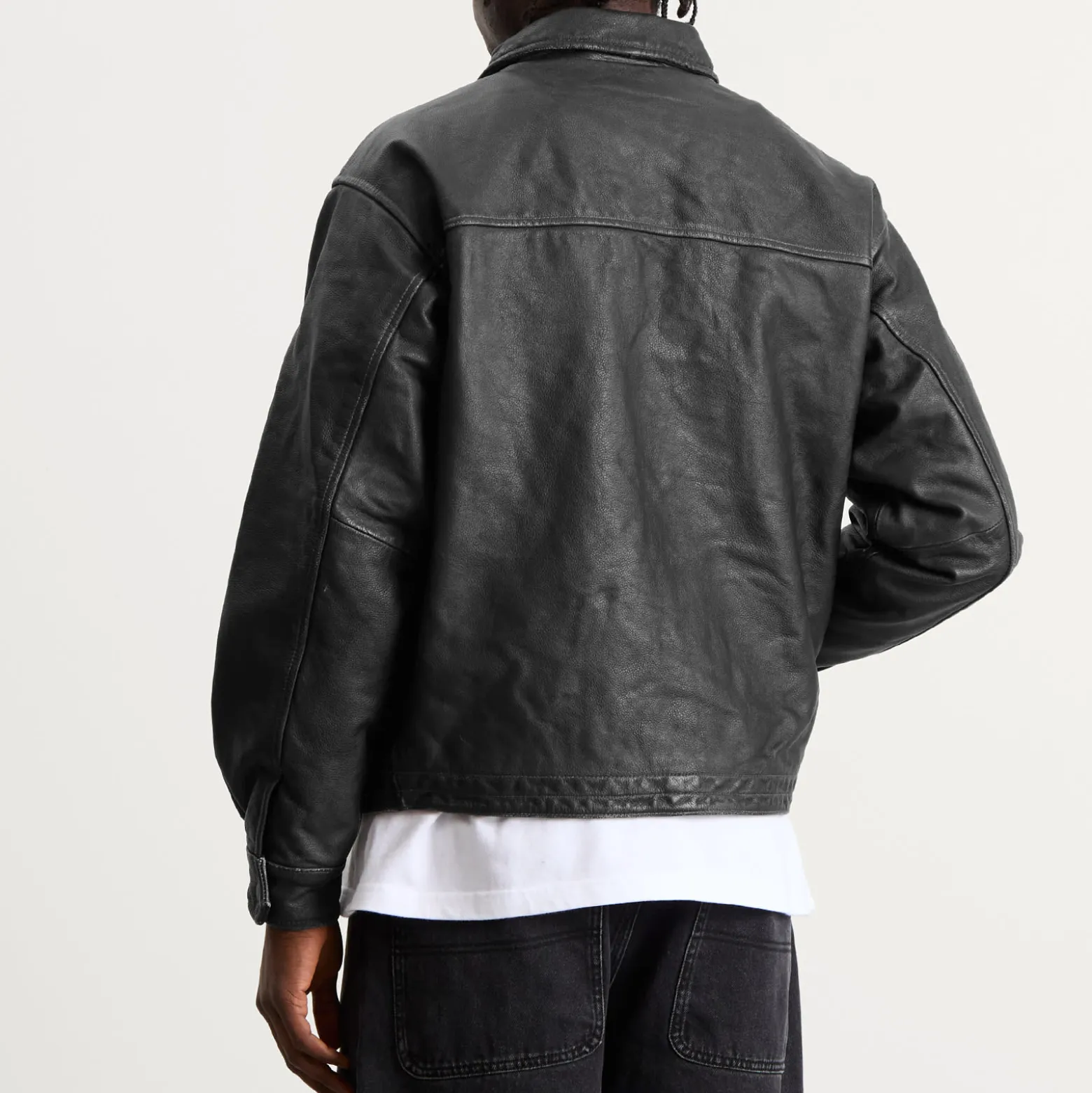 FrizmWORKS Destroyed Cowhide Leather Jacket