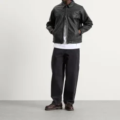 FrizmWORKS Destroyed Cowhide Leather Jacket
