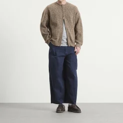 FrizmWORKS Tweed Wool Deck Zip Cardigan
