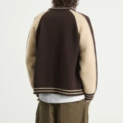 FrizmWORKS Wool Varsity Zip Cardigan