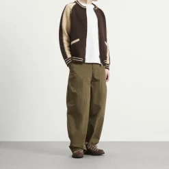 FrizmWORKS Wool Varsity Zip Cardigan