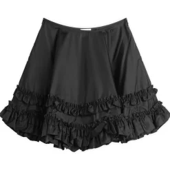 GANNI Duchesse Nylon Mini Frill Circle Skirt