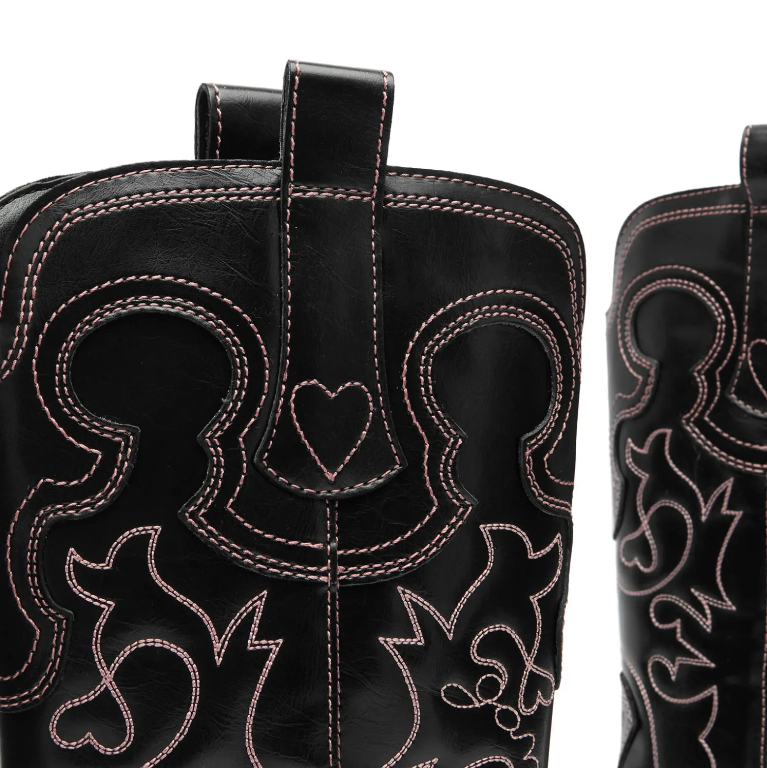 GANNI Mid Shaft Embroidered Western Boots
