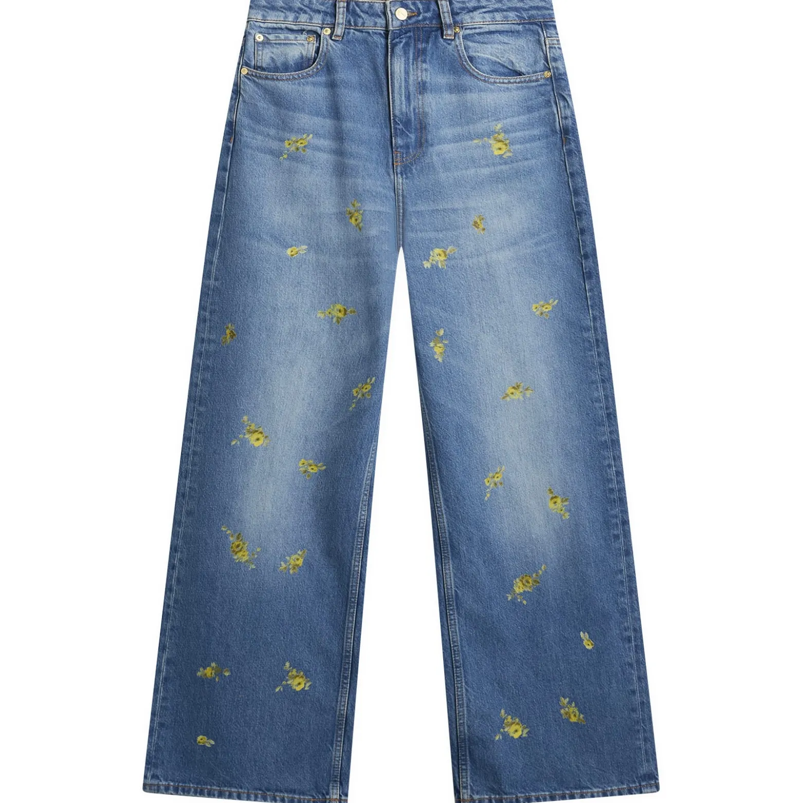 GANNI Printed Flower Lari Jeans