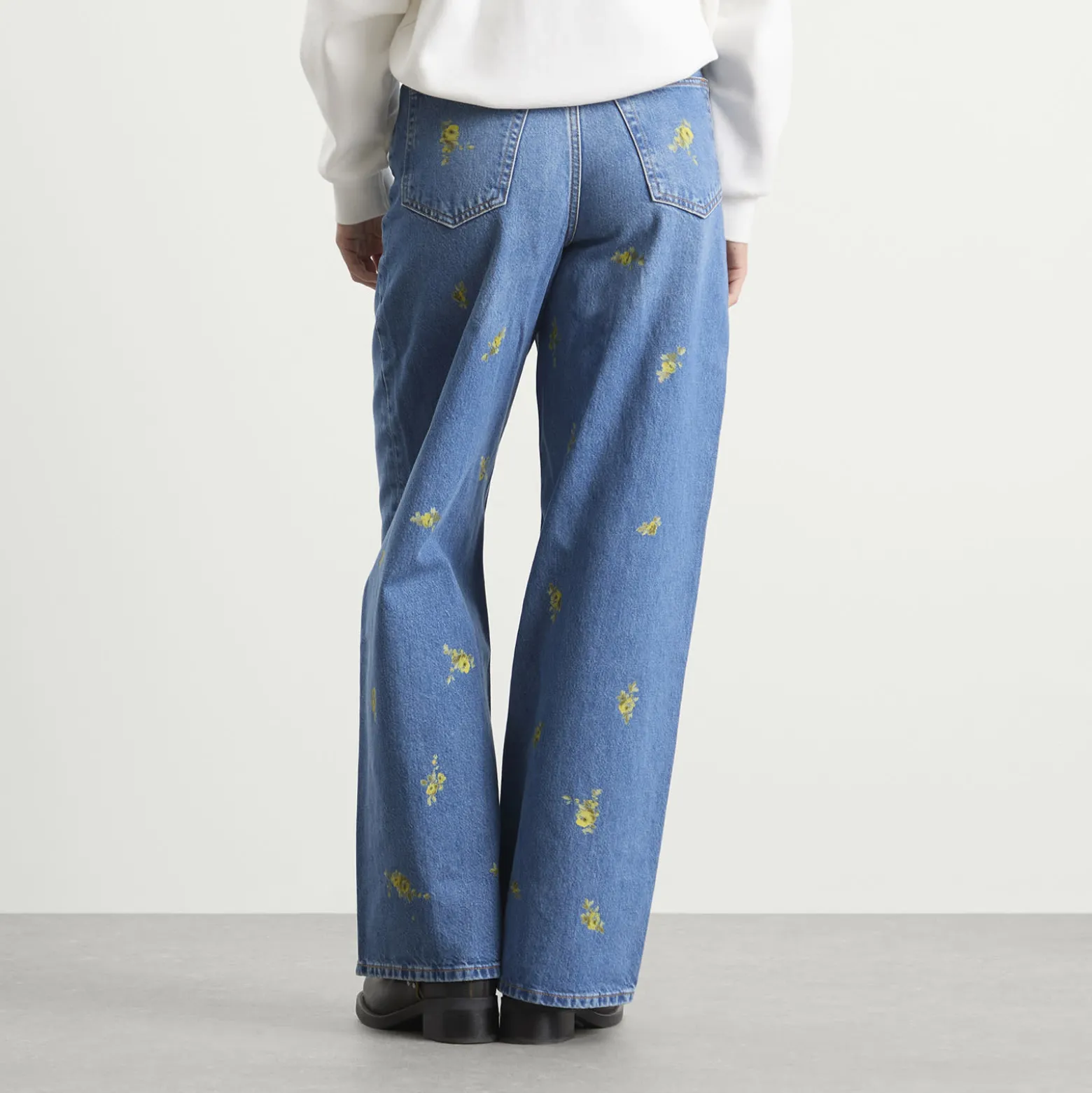 GANNI Printed Flower Lari Jeans