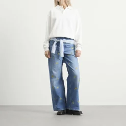 GANNI Printed Flower Lari Jeans